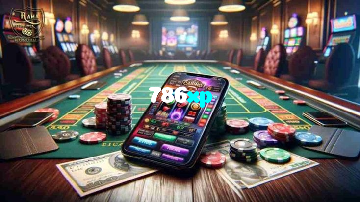 786xp casino presented on mobile device in Pakistan with slots and live games